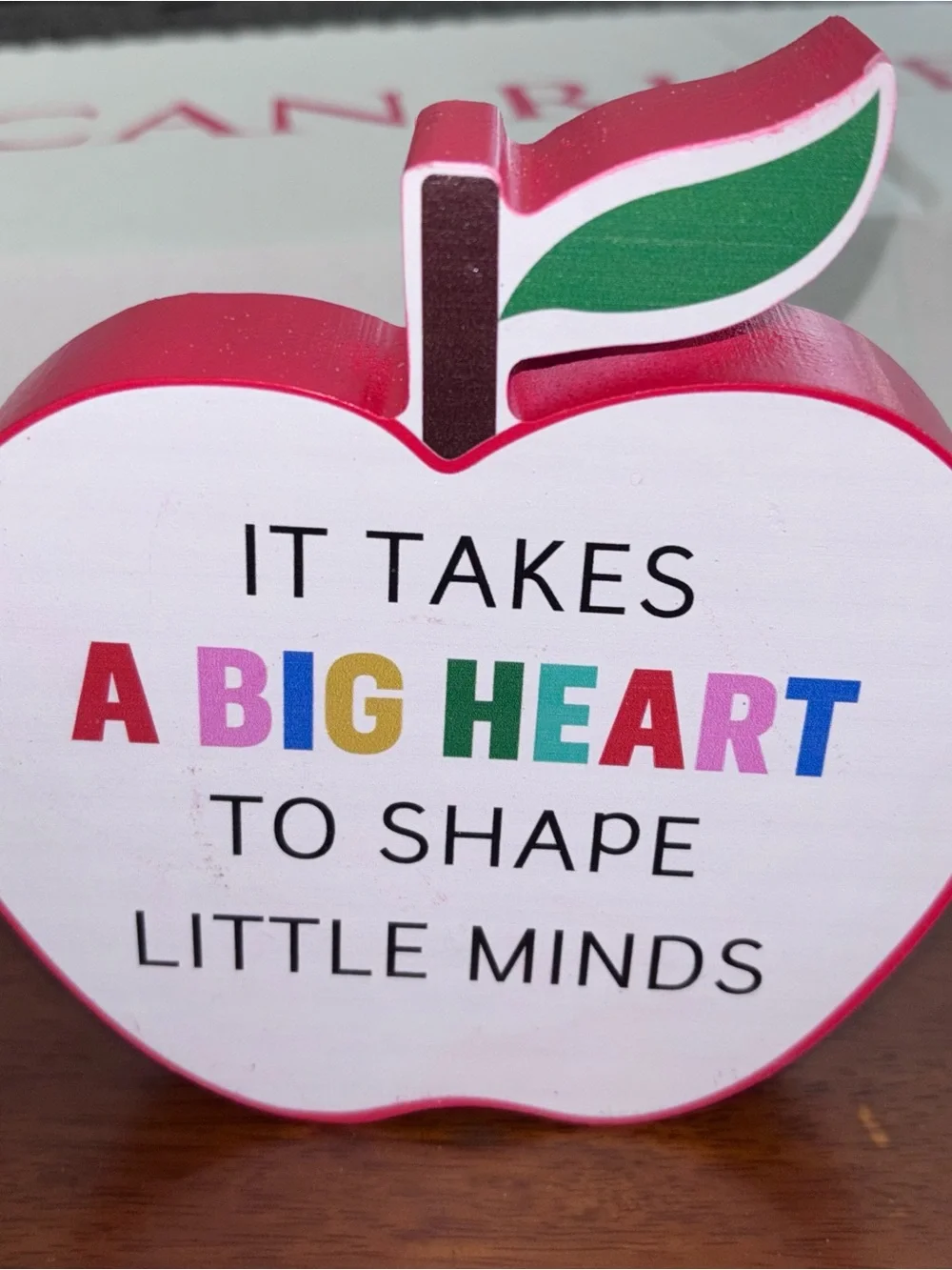 Marshalls Apple Wall Decor in White, Red, Green with Multicolor Lettering